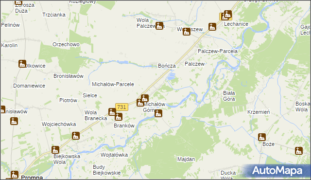 mapa Michałów Dolny, Michałów Dolny na mapie Targeo