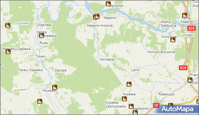 mapa Michałów gmina Platerów, Michałów gmina Platerów na mapie Targeo