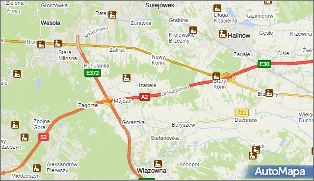 mapa Michałówek gmina Wiązowna, Michałówek gmina Wiązowna na mapie Targeo