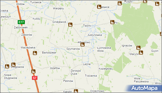 mapa Michałówka gmina Jasieniec, Michałówka gmina Jasieniec na mapie Targeo