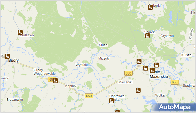 mapa Miczuły, Miczuły na mapie Targeo