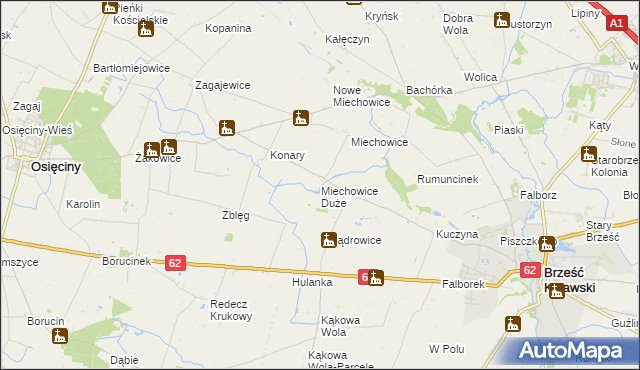 mapa Miechowice Duże, Miechowice Duże na mapie Targeo