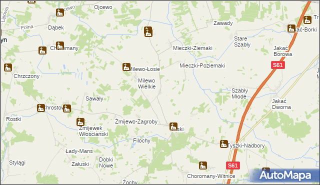 mapa Mieczki-Abramy, Mieczki-Abramy na mapie Targeo