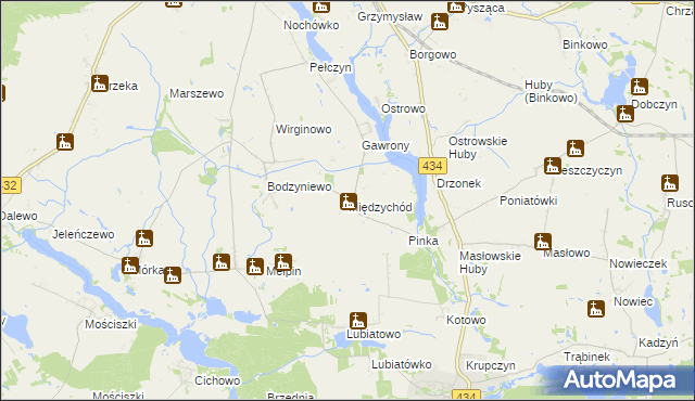 mapa Międzychód gmina Dolsk, Międzychód gmina Dolsk na mapie Targeo