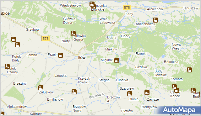 mapa Miękinki, Miękinki na mapie Targeo