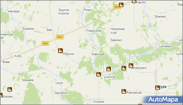 mapa Miękisze, Miękisze na mapie Targeo