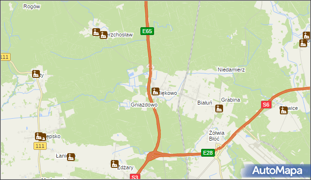 mapa Miękowo gmina Goleniów, Miękowo gmina Goleniów na mapie Targeo