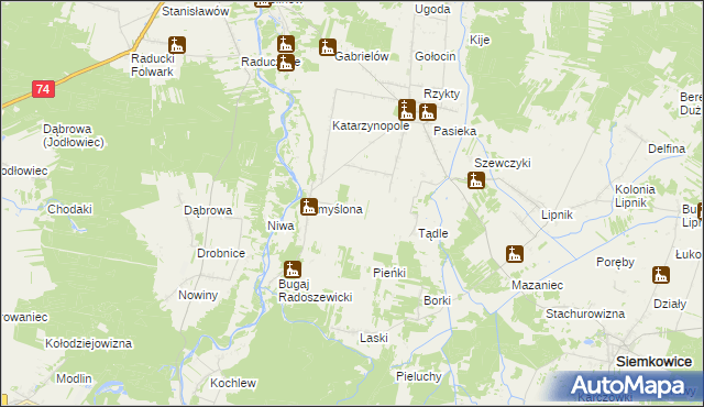 mapa Mierzanów, Mierzanów na mapie Targeo