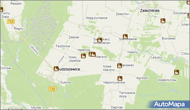 mapa Mierzno, Mierzno na mapie Targeo