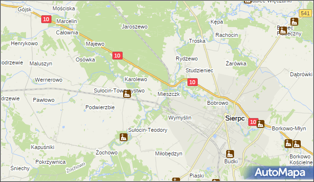 mapa Mieszczk, Mieszczk na mapie Targeo