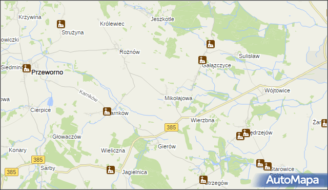 mapa Mikołajowa, Mikołajowa na mapie Targeo