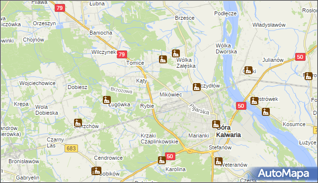 mapa Mikówiec, Mikówiec na mapie Targeo