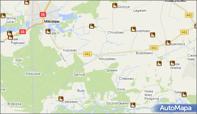 mapa Mikuszewo, Mikuszewo na mapie Targeo