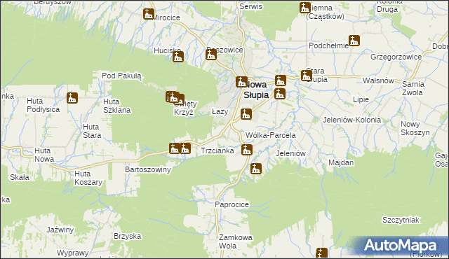 mapa Milanowska Wólka, Milanowska Wólka na mapie Targeo