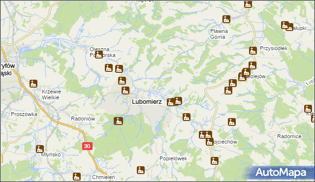 mapa Milęcice, Milęcice na mapie Targeo