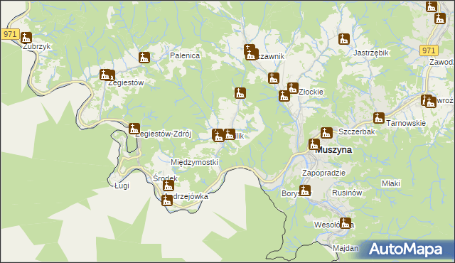 mapa Milik, Milik na mapie Targeo