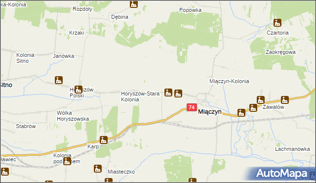 mapa Ministrówka, Ministrówka na mapie Targeo