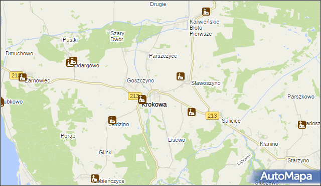 mapa Minkowice gmina Krokowa, Minkowice gmina Krokowa na mapie Targeo