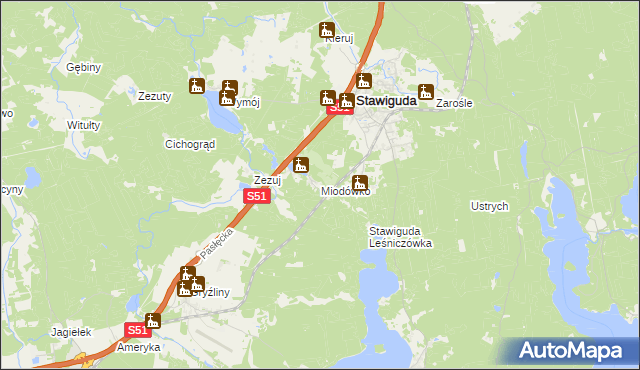 mapa Miodówko, Miodówko na mapie Targeo