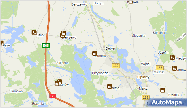 mapa Mironów, Mironów na mapie Targeo