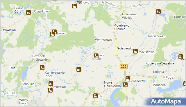 mapa Mirowo Duże, Mirowo Duże na mapie Targeo