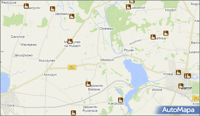 mapa Młodocin, Młodocin na mapie Targeo