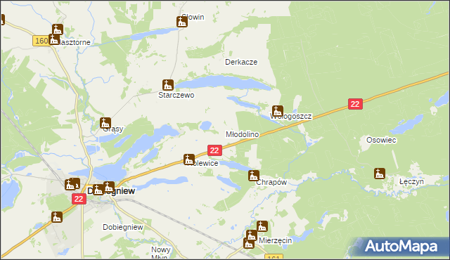 mapa Młodolino, Młodolino na mapie Targeo