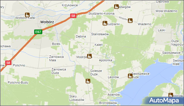 mapa Młoszów, Młoszów na mapie Targeo