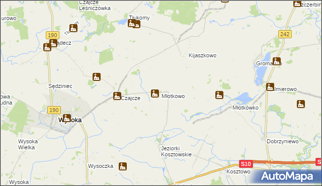 mapa Młotkowo, Młotkowo na mapie Targeo