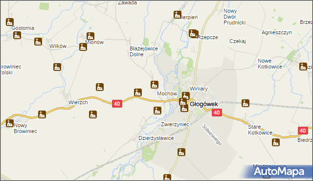 mapa Mochów, Mochów na mapie Targeo