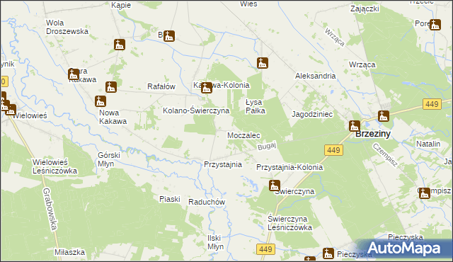 mapa Moczalec, Moczalec na mapie Targeo