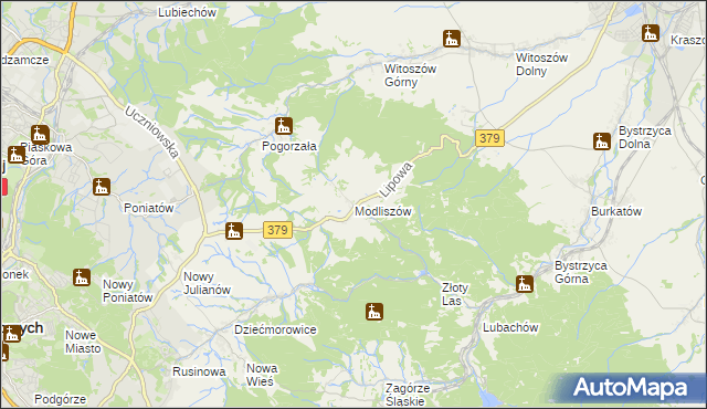 mapa Modliszów, Modliszów na mapie Targeo