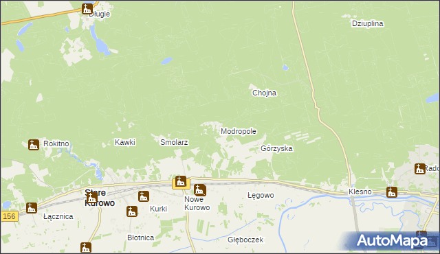 mapa Modropole, Modropole na mapie Targeo