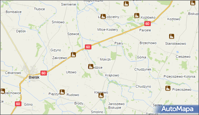 mapa Mokrzk, Mokrzk na mapie Targeo