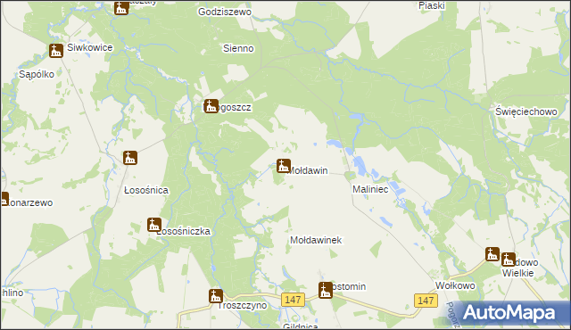 mapa Mołdawin, Mołdawin na mapie Targeo