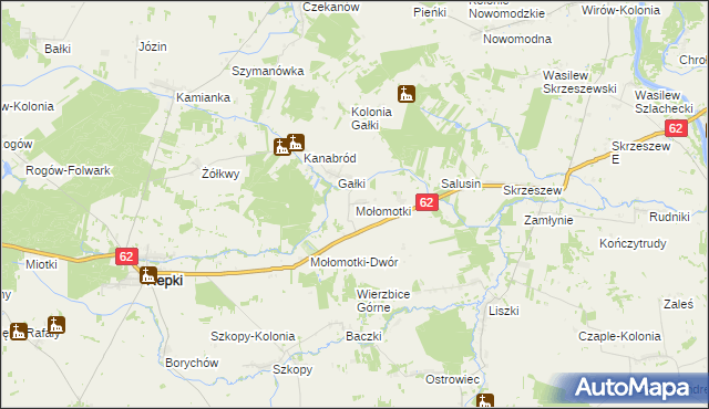 mapa Mołomotki, Mołomotki na mapie Targeo