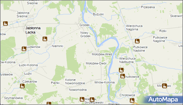 mapa Mołożew-Wieś, Mołożew-Wieś na mapie Targeo