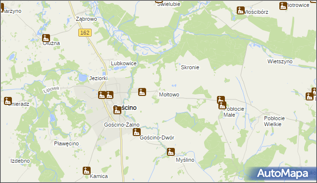 mapa Mołtowo, Mołtowo na mapie Targeo