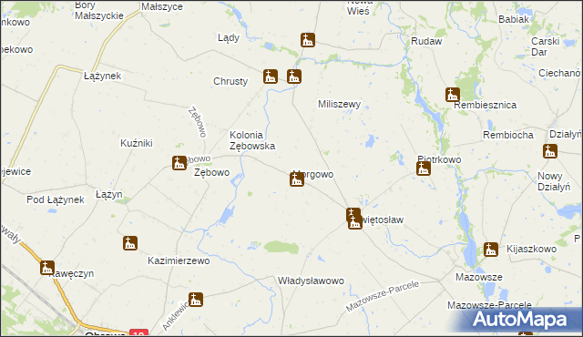 mapa Morgowo gmina Ciechocin, Morgowo gmina Ciechocin na mapie Targeo