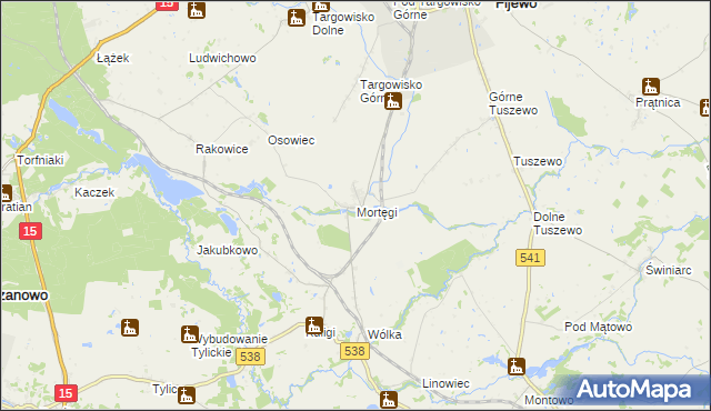 mapa Mortęgi, Mortęgi na mapie Targeo