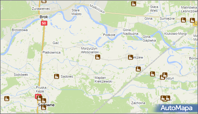 mapa Morzyczyn-Włóki, Morzyczyn-Włóki na mapie Targeo