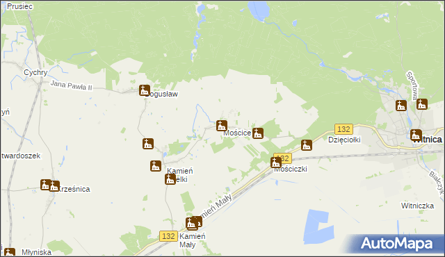 mapa Mościce, Mościce na mapie Targeo