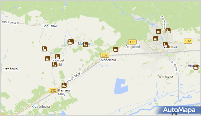 mapa Mościczki, Mościczki na mapie Targeo