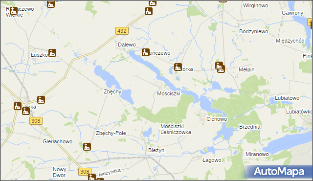 mapa Mościszki, Mościszki na mapie Targeo