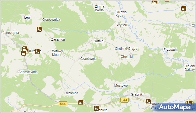 mapa Mostówek, Mostówek na mapie Targeo