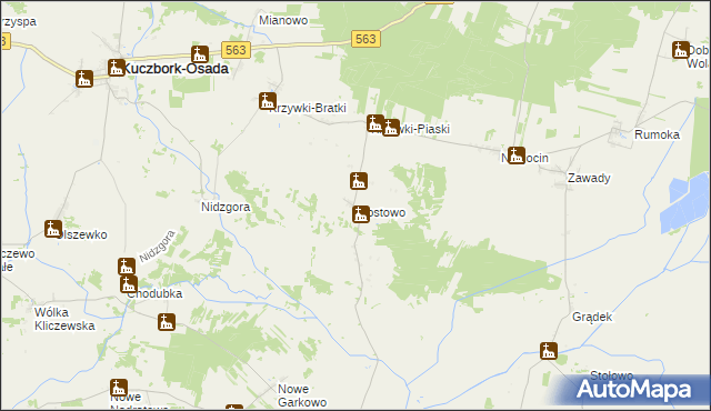 mapa Mostowo gmina Szreńsk, Mostowo gmina Szreńsk na mapie Targeo