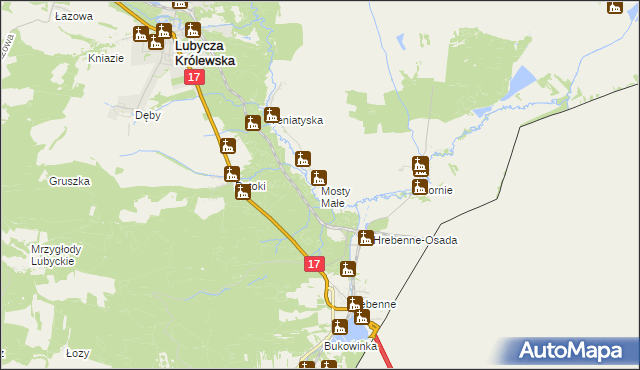 mapa Mosty Małe, Mosty Małe na mapie Targeo