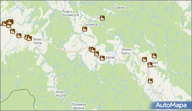 mapa Moszczaniec, Moszczaniec na mapie Targeo