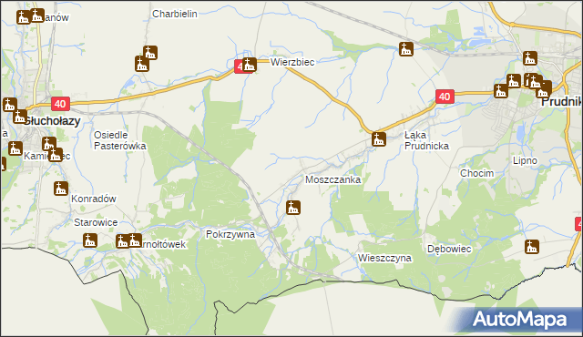 mapa Moszczanka-Kolonia, Moszczanka-Kolonia na mapie Targeo