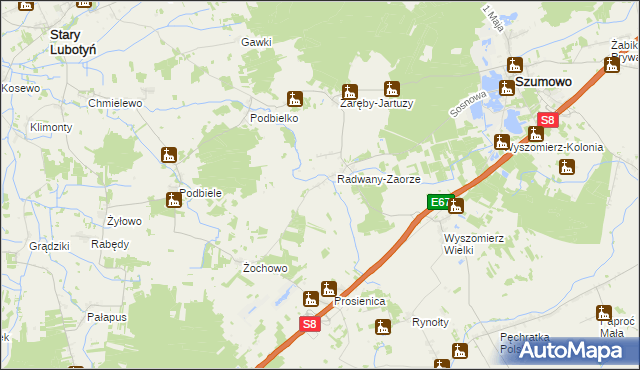 mapa Mroczki-Stylongi, Mroczki-Stylongi na mapie Targeo